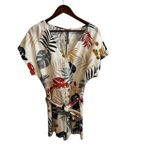 All In Favor Tropical Romper Size L